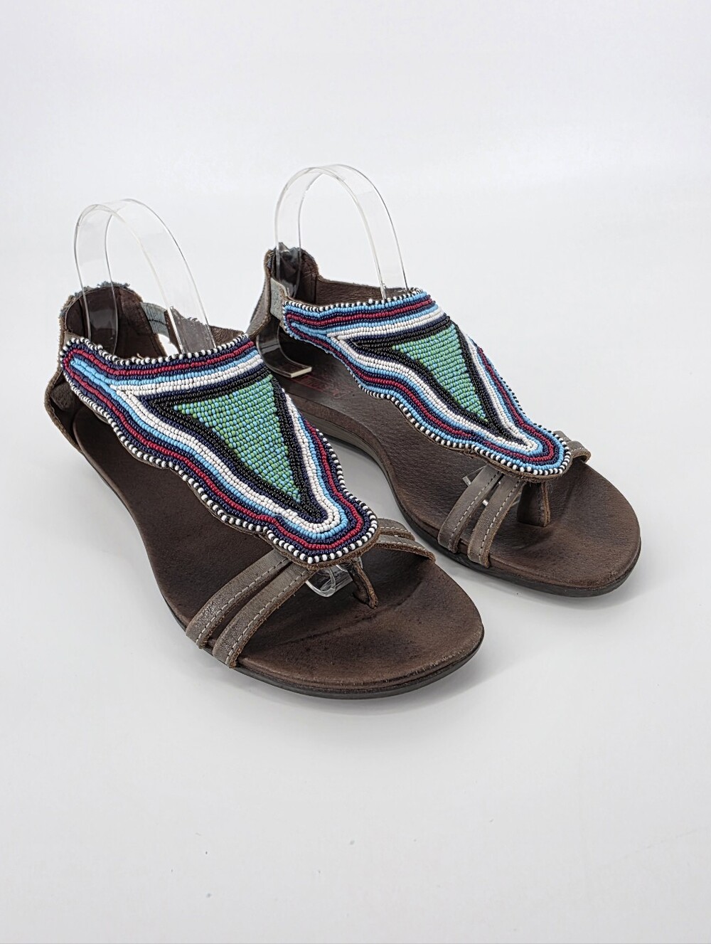 Pikolinos Beaded Leather Sandals, Sz 9